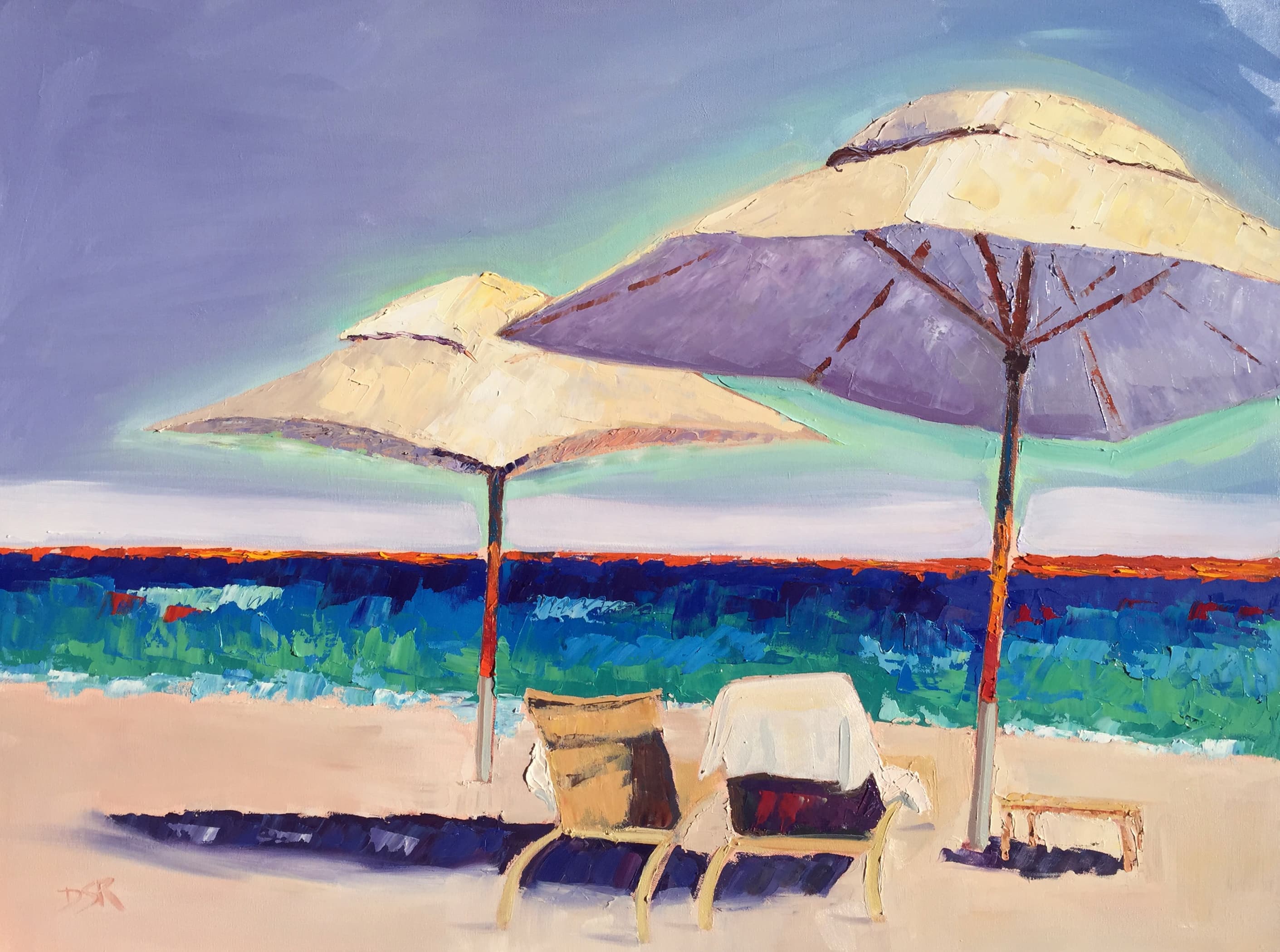 Umbrella Time, original painting by Debbi Smith Rourke