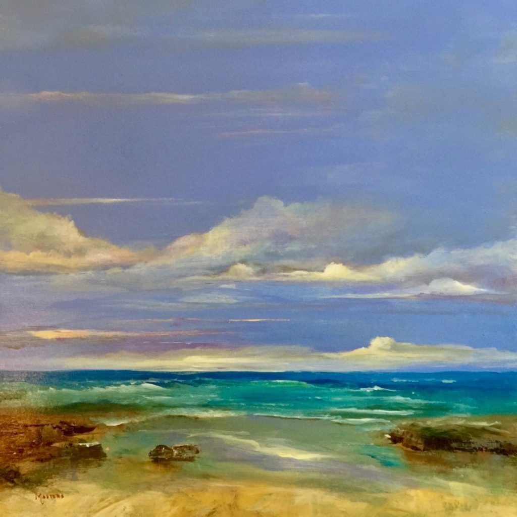 Beach Silk Seascape Painting By Janine Martens—artfulgalleries.com